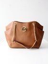 Michael Kors Jet Set Saffiano brown leather tote bag