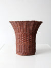 vintage wicker basket vase