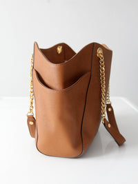 Michael Kors Jet Set Saffiano brown leather tote bag