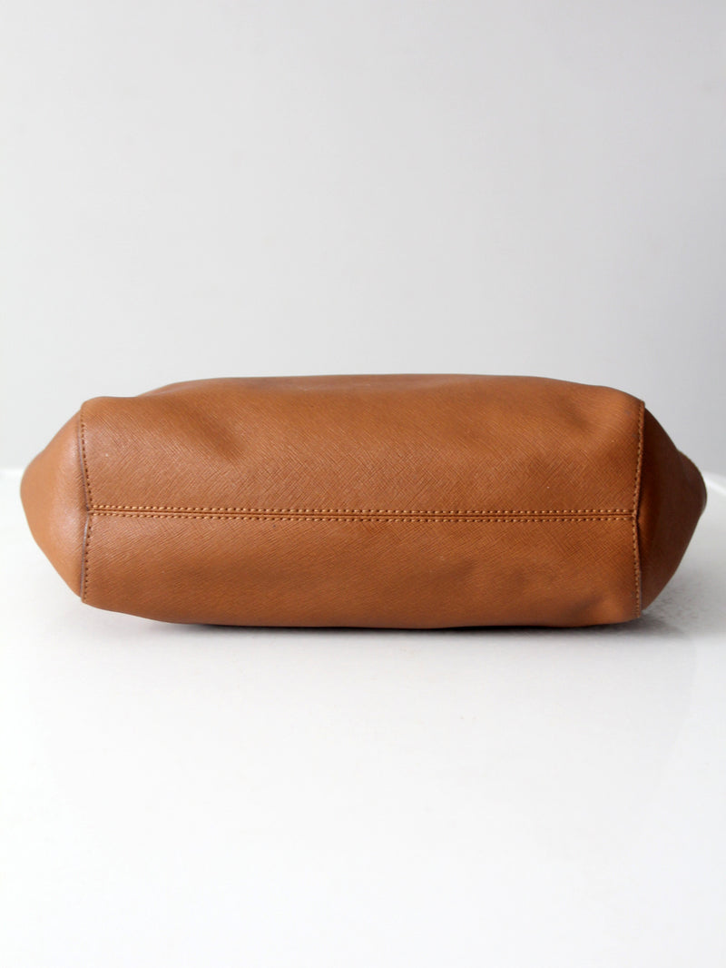 Michael Kors Jet Set Saffiano brown leather tote bag