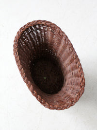 vintage wicker basket vase