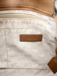 Michael Kors Jet Set Saffiano brown leather tote bag