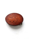 vintage farmer leather belt buckle