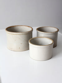 antique stoneware crocks | set of 3