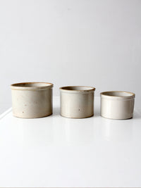 antique stoneware crocks | set of 3