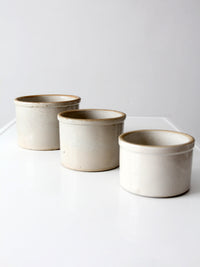 antique stoneware crocks | set of 3