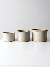 antique stoneware crocks | set of 3
