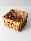 vintage woven rattan storage basket
