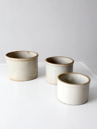 antique stoneware crocks | set of 3