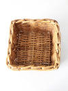 vintage woven rattan storage basket