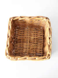 vintage woven rattan storage basket