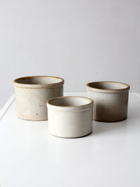 antique stoneware crocks | set of 3