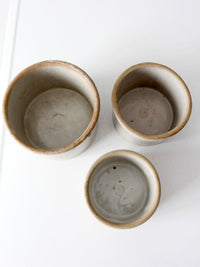 antique stoneware crocks | set of 3