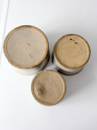 antique stoneware crocks | set of 3