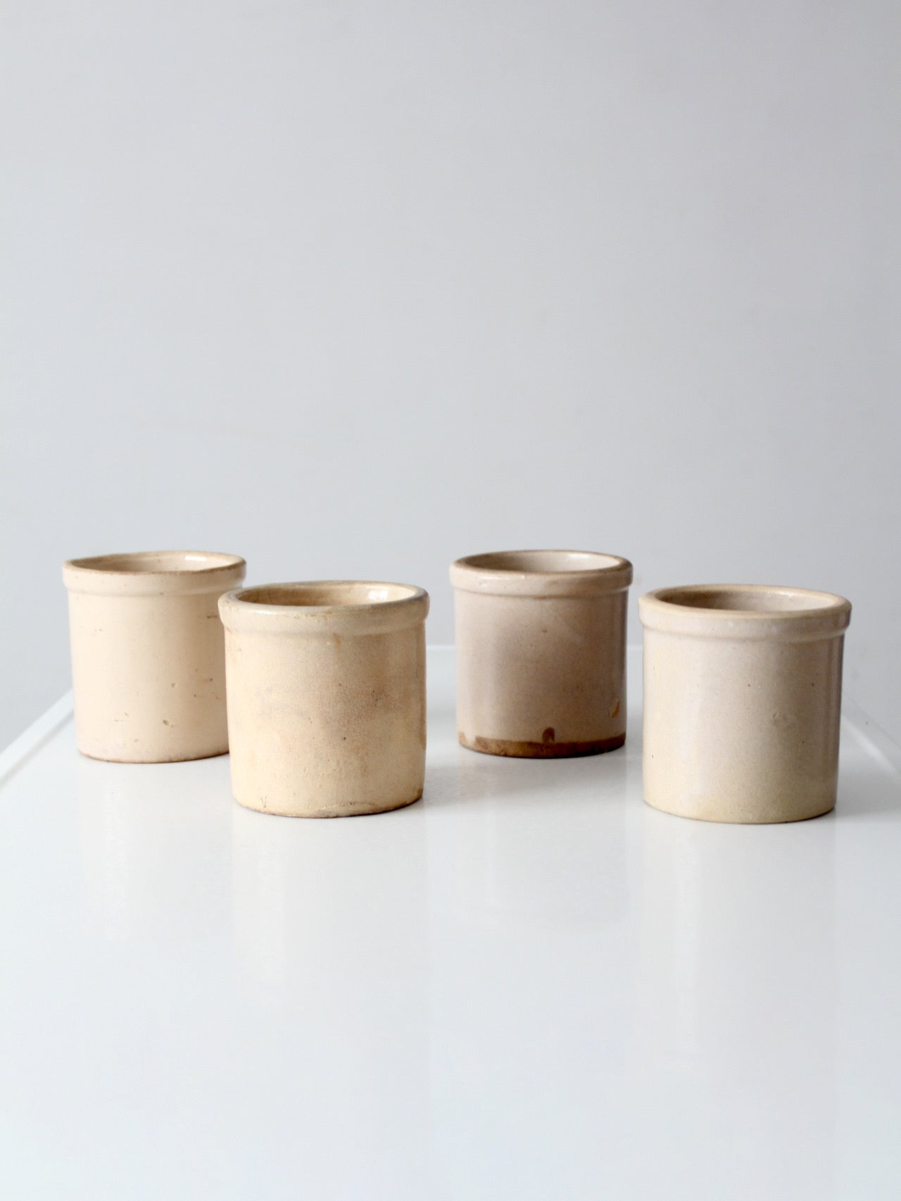 antique stoneware crocks | set of 4