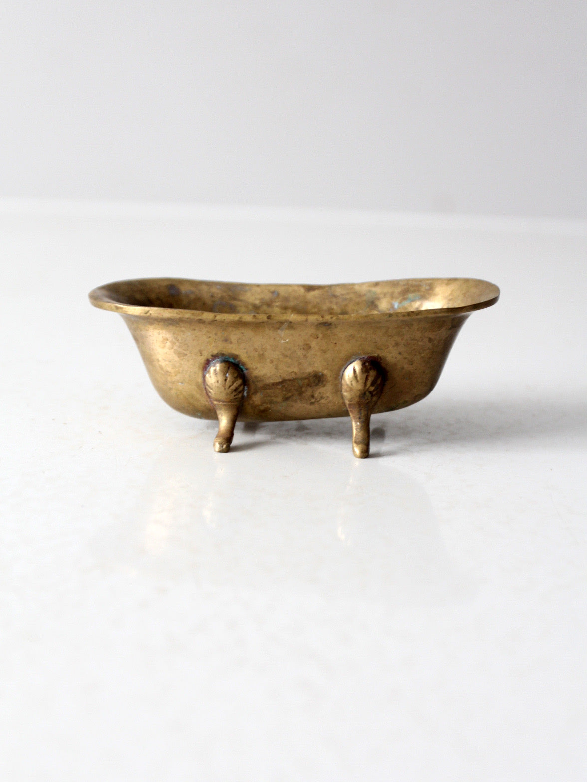 vintage brass bathtub soap dish