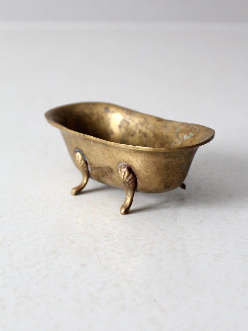 vintage brass bathtub soap dish