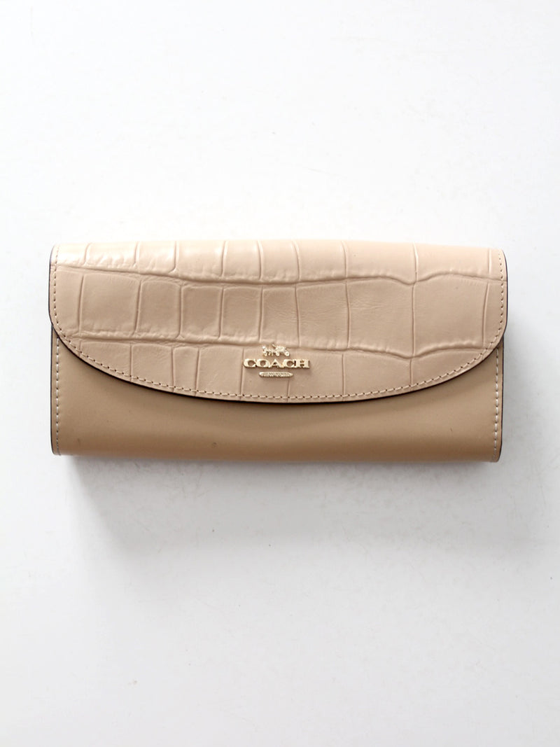 Coach exotic trim slim envelope wallet