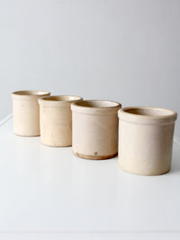 antique stoneware crocks | set of 4