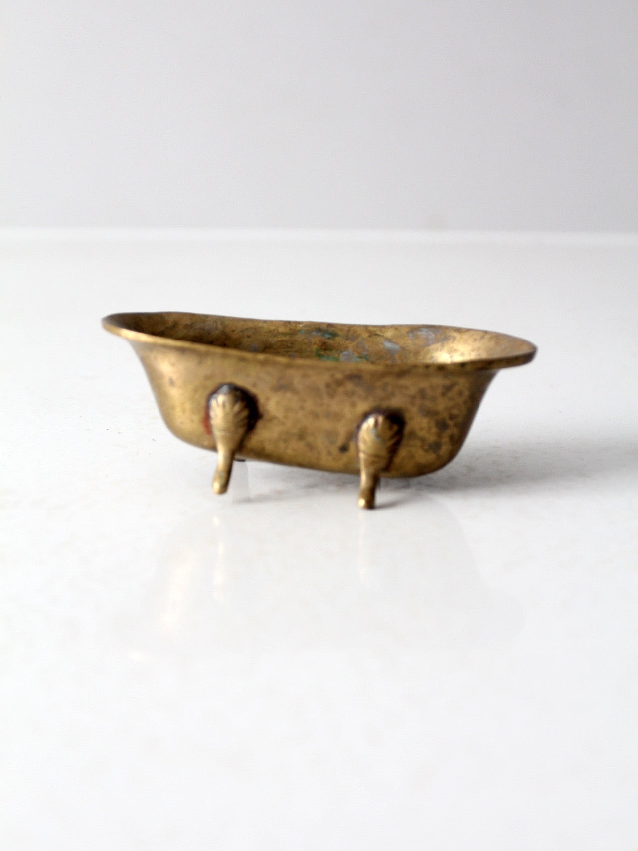 vintage brass bathtub soap dish