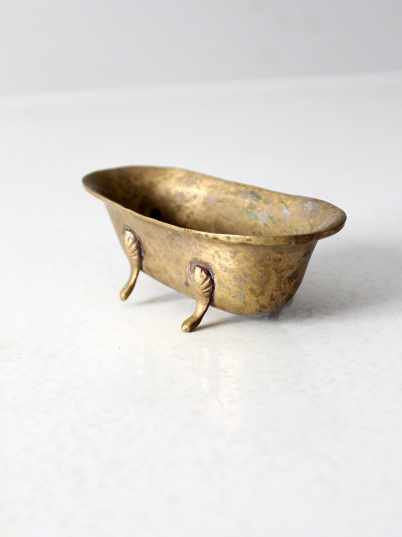 vintage brass bathtub soap dish