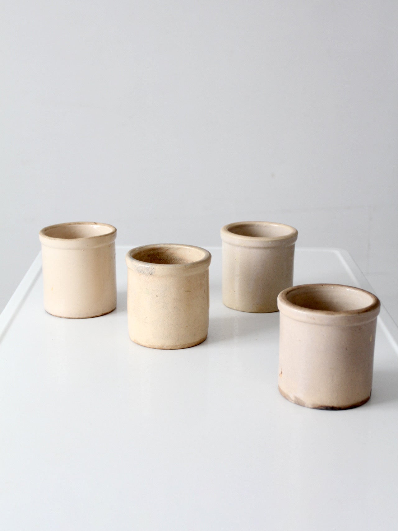 antique stoneware crocks | set of 4