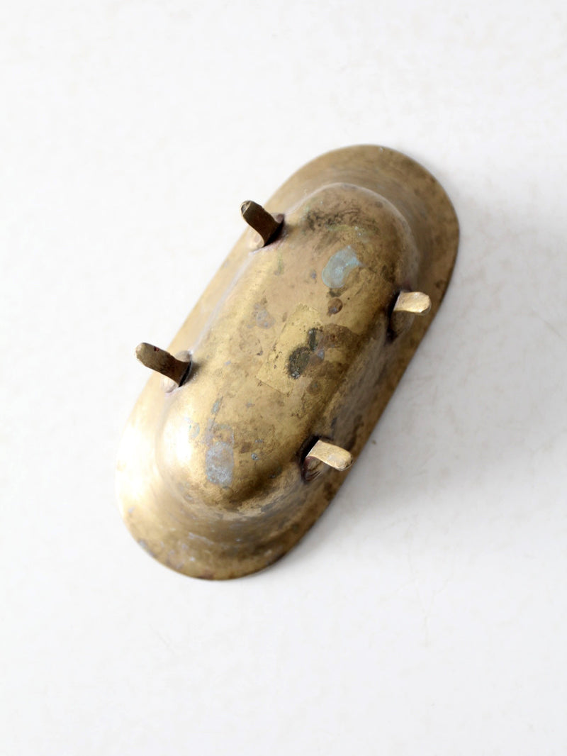 vintage brass bathtub soap dish