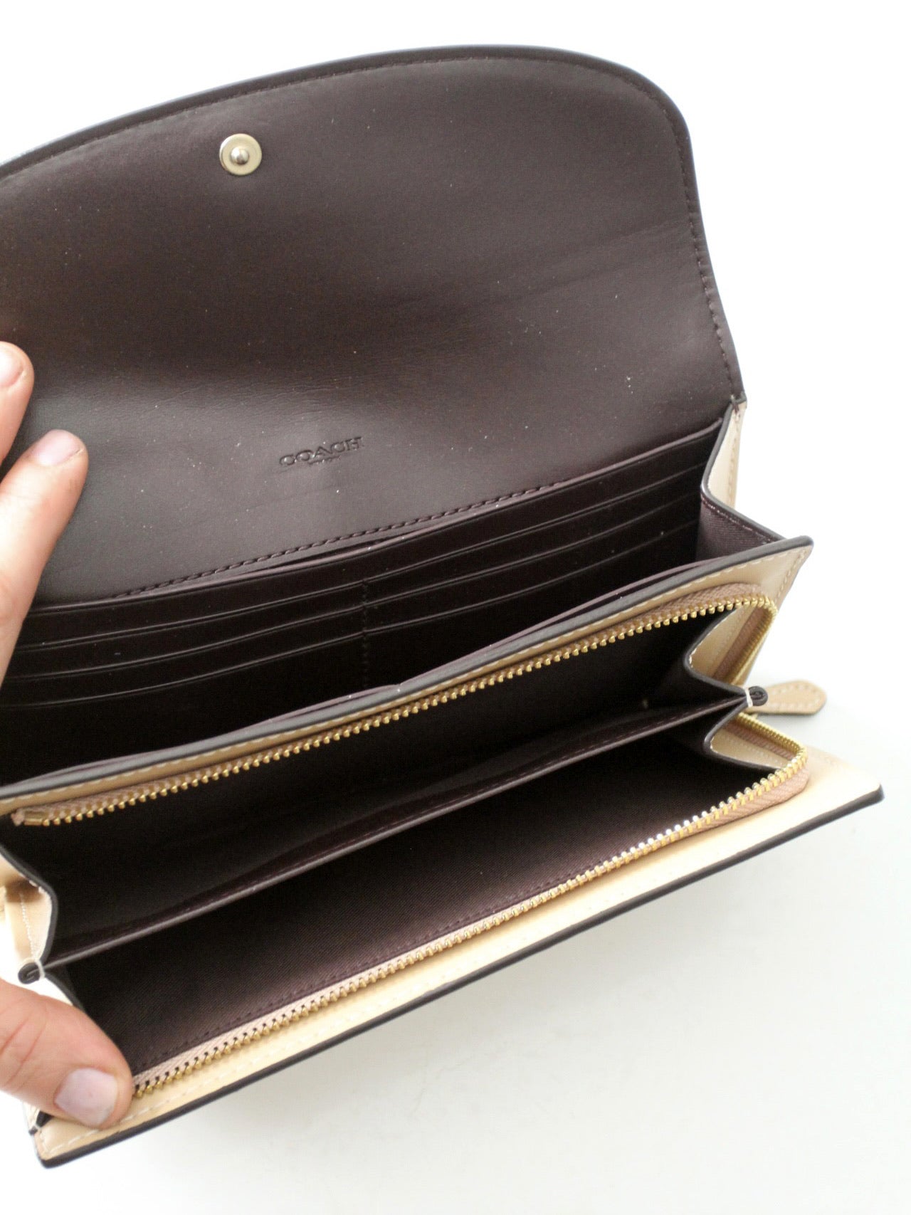 Coach exotic trim slim envelope wallet