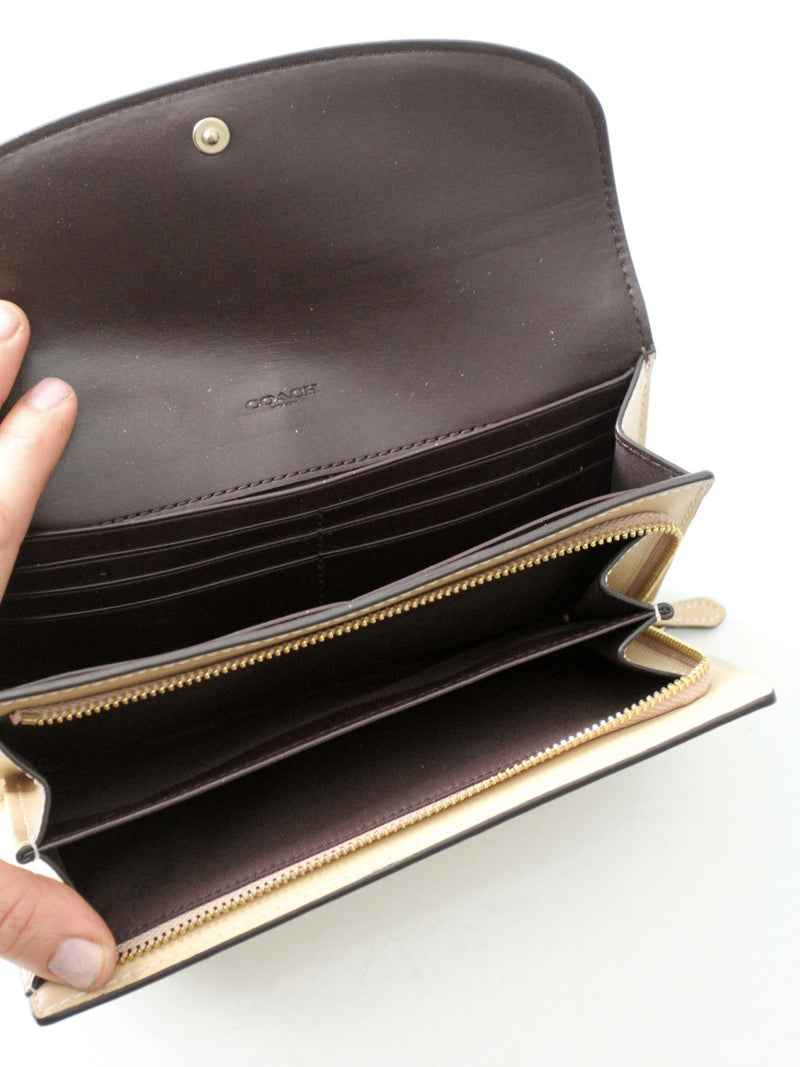 Coach exotic trim slim envelope wallet