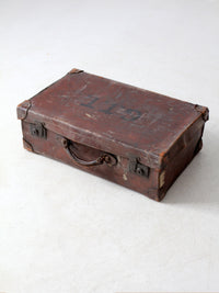 antique leather suitcase