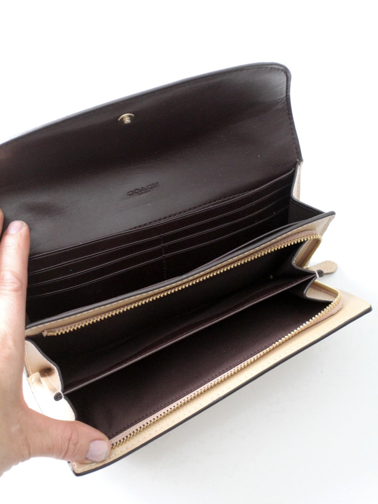 Coach exotic trim slim envelope wallet
