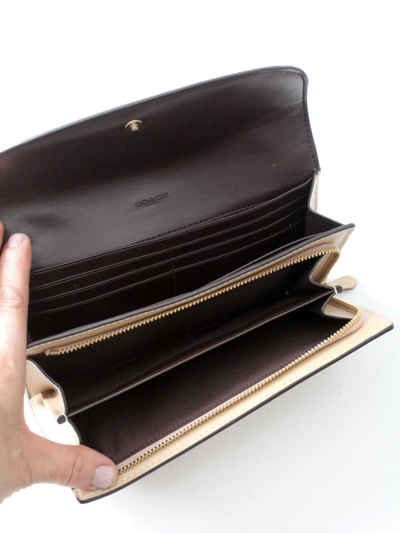 Coach exotic trim slim envelope wallet