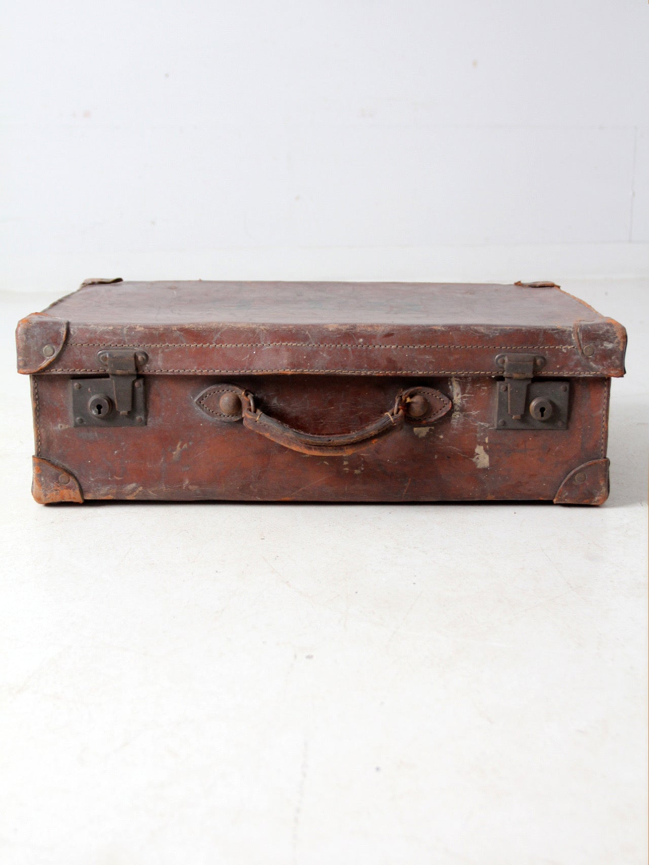 antique leather suitcase