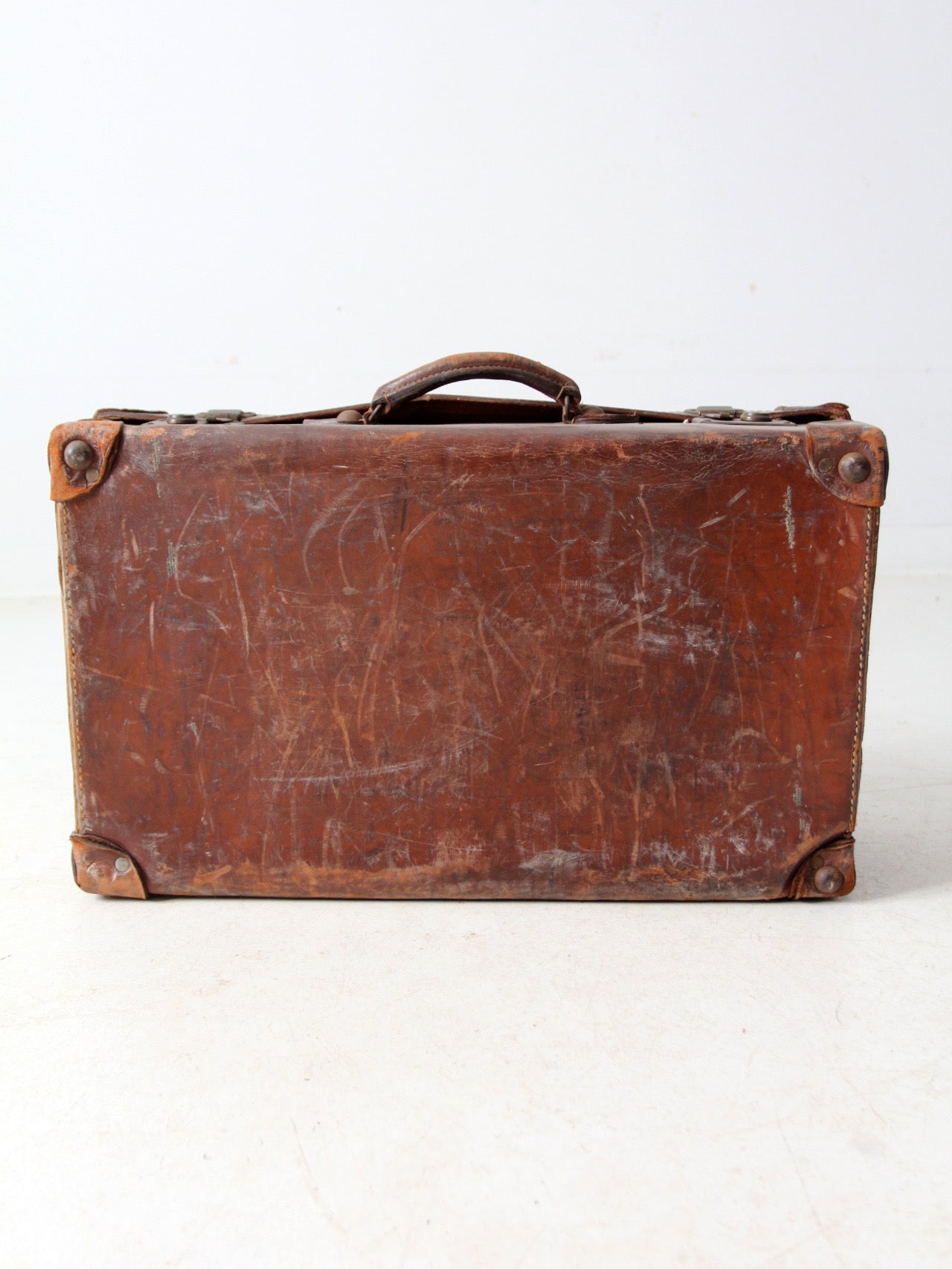 antique leather suitcase
