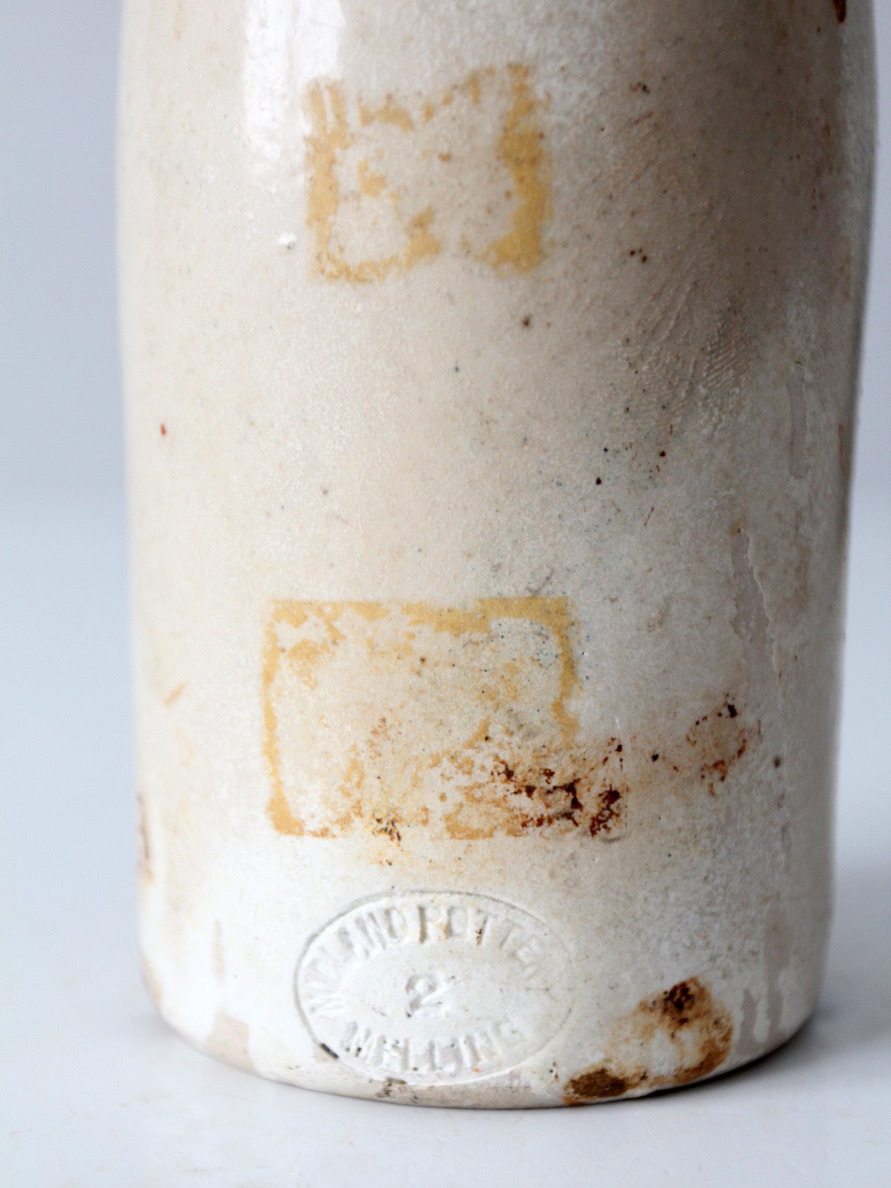 antique English stoneware bottle by Midland Pottery