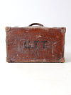 antique leather suitcase
