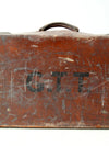 antique leather suitcase