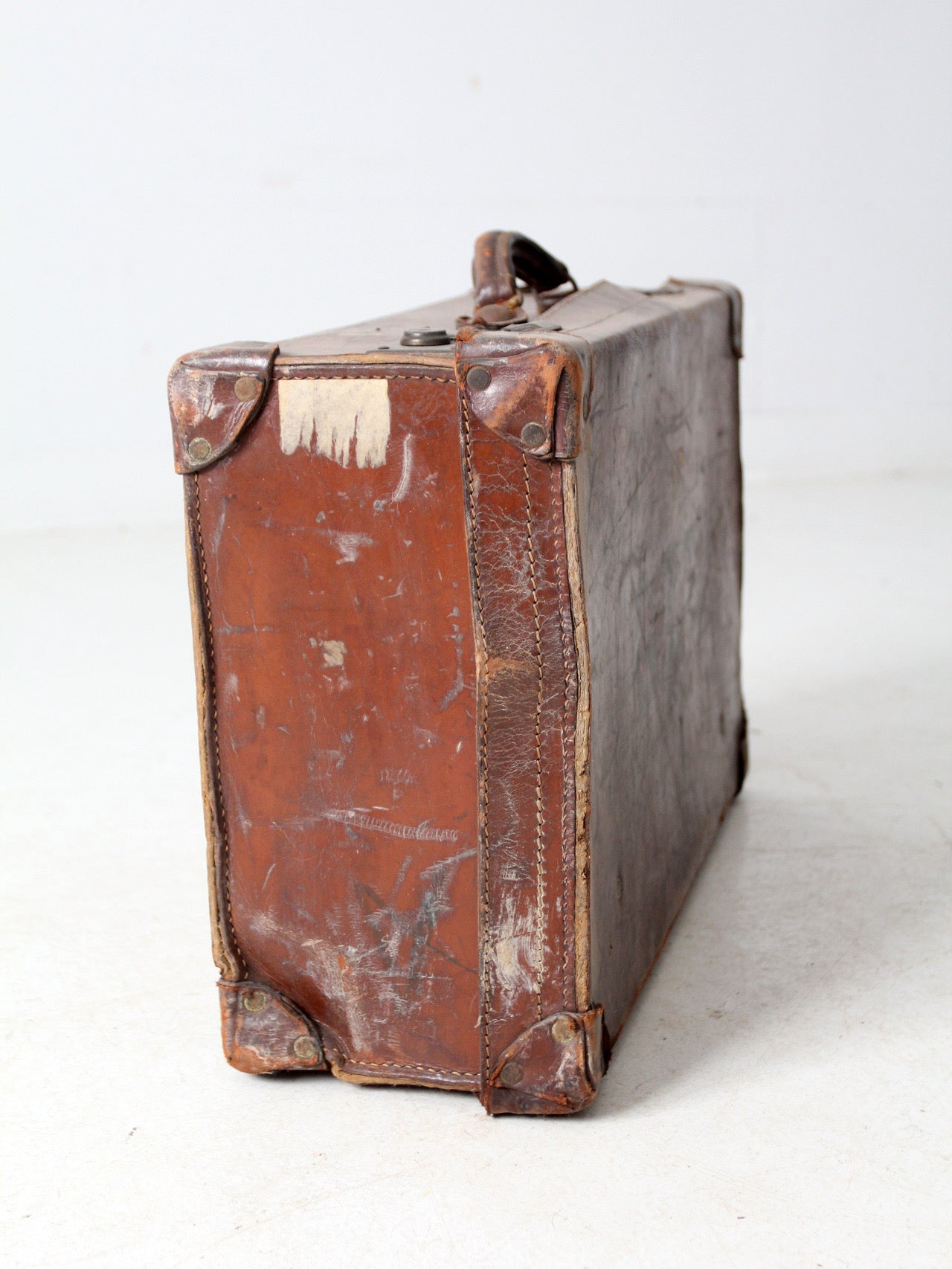 antique leather suitcase