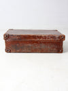antique leather suitcase
