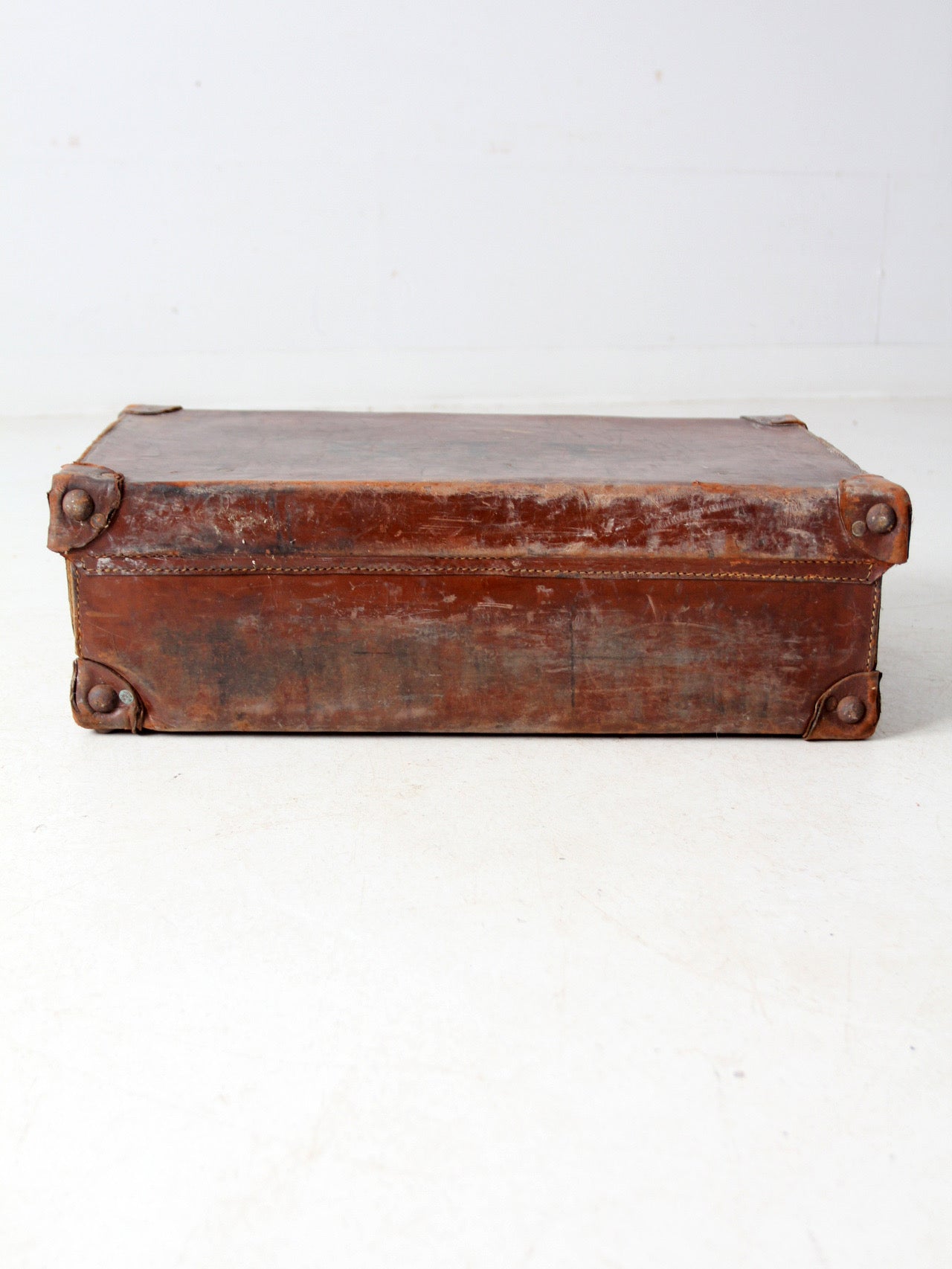 antique leather suitcase