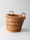 vintage handwoven wicker basket