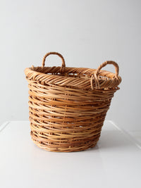 vintage handwoven wicker basket