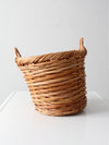 vintage handwoven wicker basket