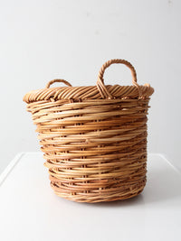vintage handwoven wicker basket