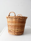 vintage handwoven wicker basket