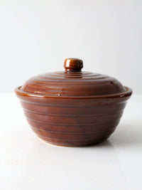 antique Monmouth Western Stoneware casserole dish