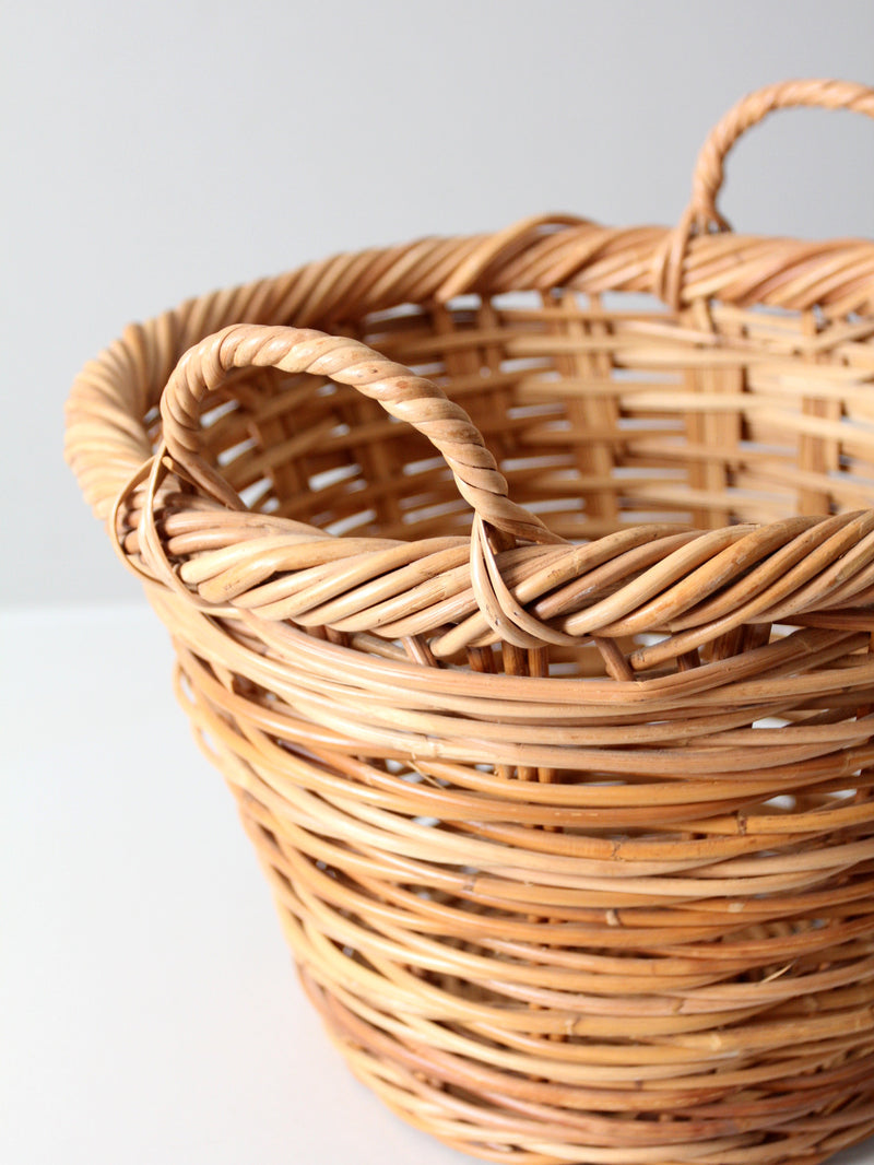vintage handwoven wicker basket
