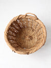vintage handwoven wicker basket