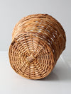 vintage handwoven wicker basket
