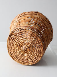 vintage handwoven wicker basket